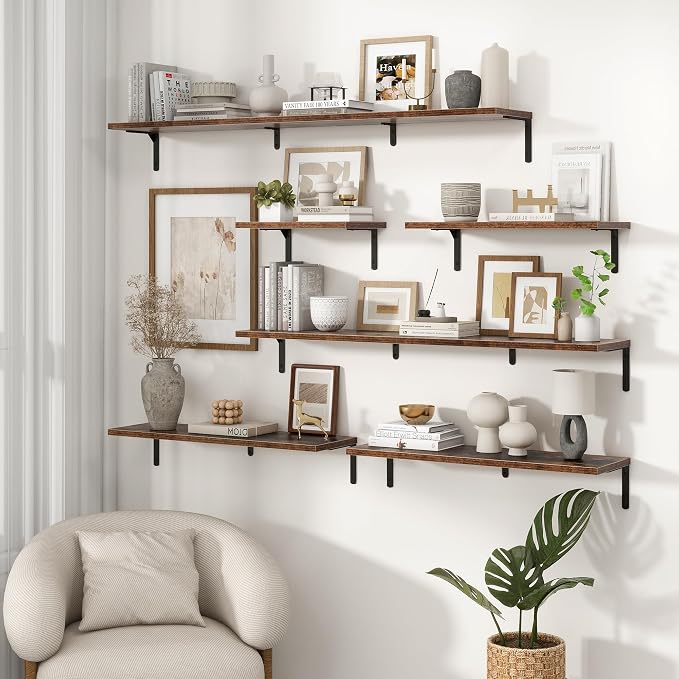 Fun Memories Deep Floating Shelves, 48W x 8D Floating Shelves Set of 2 - Image 7