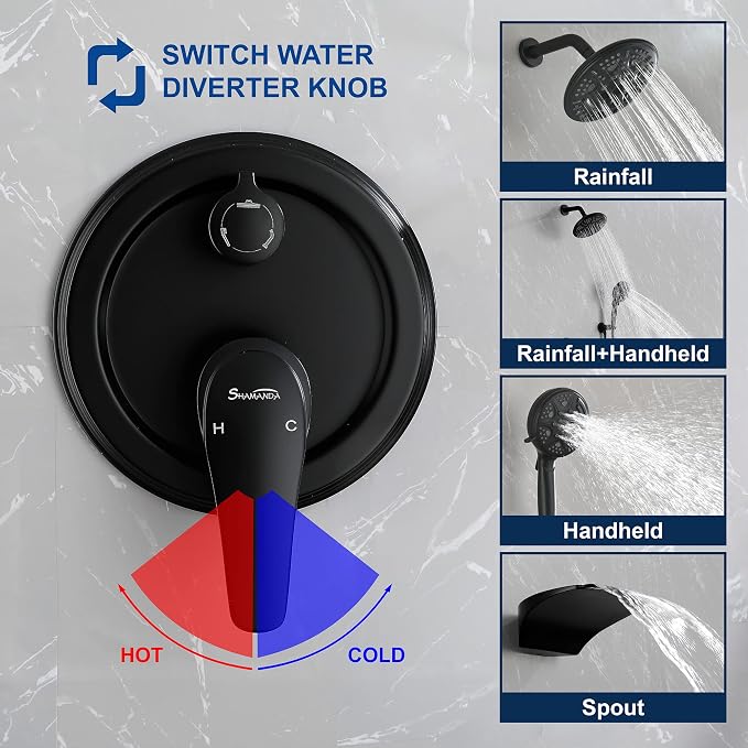 SHAMANDA Luxury Tub Shower Faucet Set - Image 6