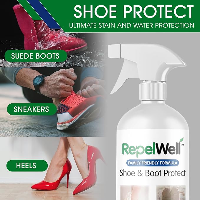 Shoe & Boot Stain & Water Repellent Eco-Friendly, Pet-Safe Spray Keeps Fabric - Image 4