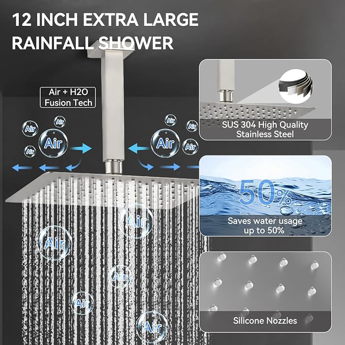 Brushed Nickel Shower System - Image 4