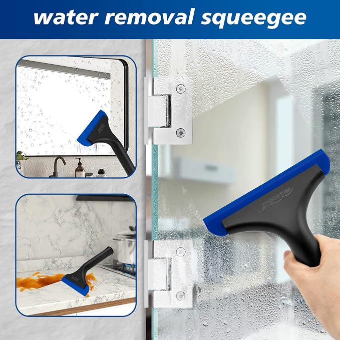 NEWISHTOOL Small Squeegee for Car Windows, Auto Glass, Super Flexible Silicone - Image 3