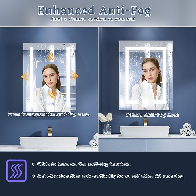 ExBrite LED Lighted Bathroom Medicine Cabinet - Image 5