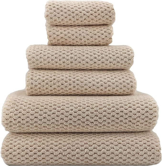 YTYC 29x59 Inch Bath Towels Set of 6 Large, Super Soft Absorbent Lint Free by YTYCTowels