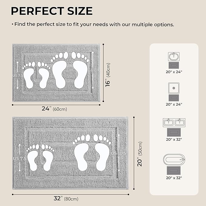 GRANNY SAYS Bathroom Rugs Sets 2 Piece, Soft Bath Mats - Image 3