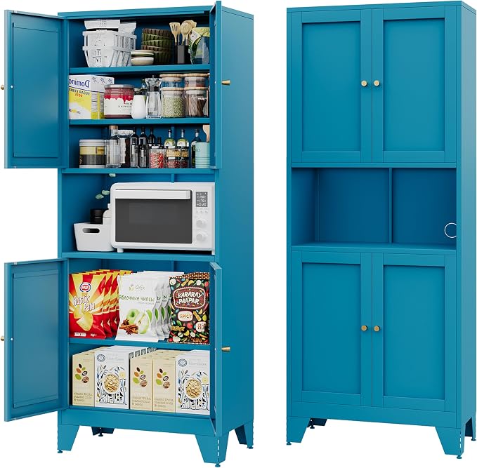 69" Tall Metal Kitchen Pantry Storage Cabinet by XIUSVON