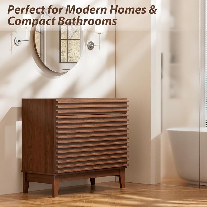 APRILSOUL 36" Bathroom Vanity, Mid-Century Bathroom Vanity Cabinet - Image 4