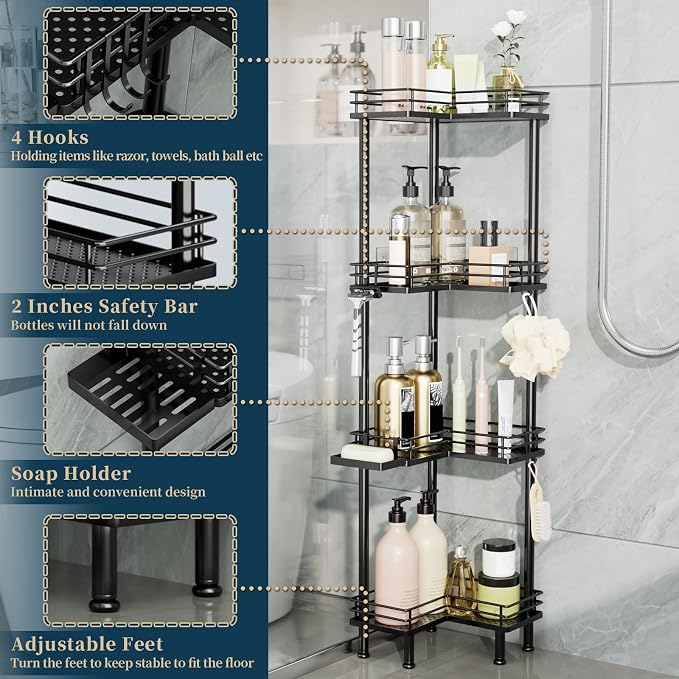 Consumest Corner Shower Caddy Standing - Image 3