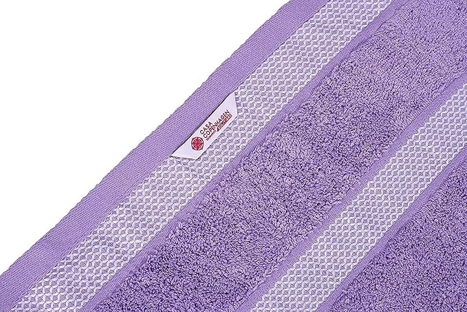 CASA COPENHAGEN Solitaire 6 Pieces Towel Set- Purple Rose, 600 GSM 2 Bath Towel - Image 4