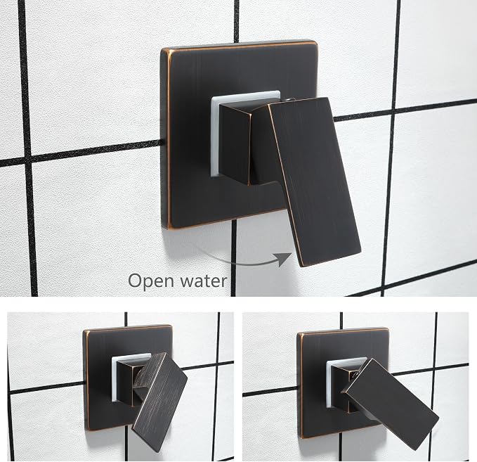 SKOWLL Single Function Shower Handle Valve Trim Kit, Wall Mount Tub Control - Image 4