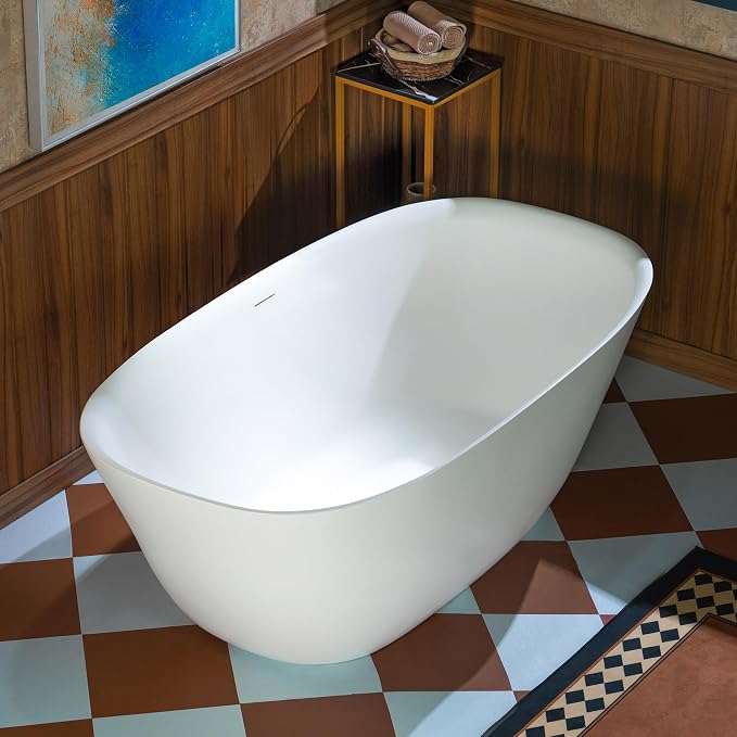 WOODBRIDGE 59" L x 32-5/8" W Luxury Contemporary Solid Surface Stone Resin - Image 15