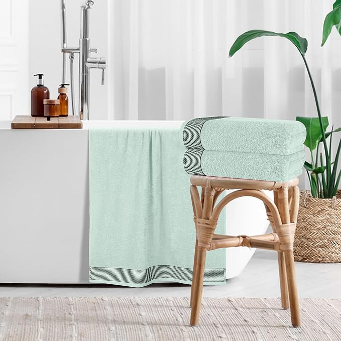 Belizzi Home Ultra Soft 4 Pack Oversized Bath Towel Set 27x54 inches, 100% - Image 4