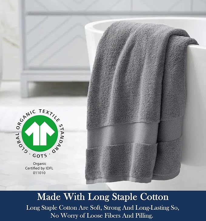Delara Organic Cotton Luxuriously Plush Bath Towel | GOTS & OEKO-TEX Certified - Image 3