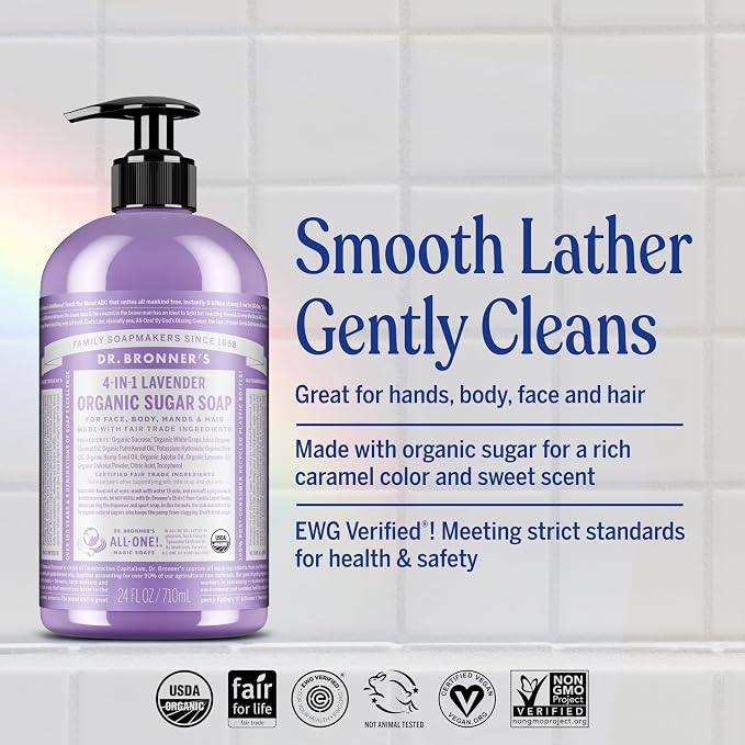 Dr. Bronner's Organic Sugar Soap- Made - Image 2
