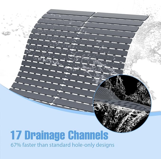 ​Shower Mat Non-Slip Bath Mat for Tub and Shower Stall, 200+ Suction Cups - Image 5