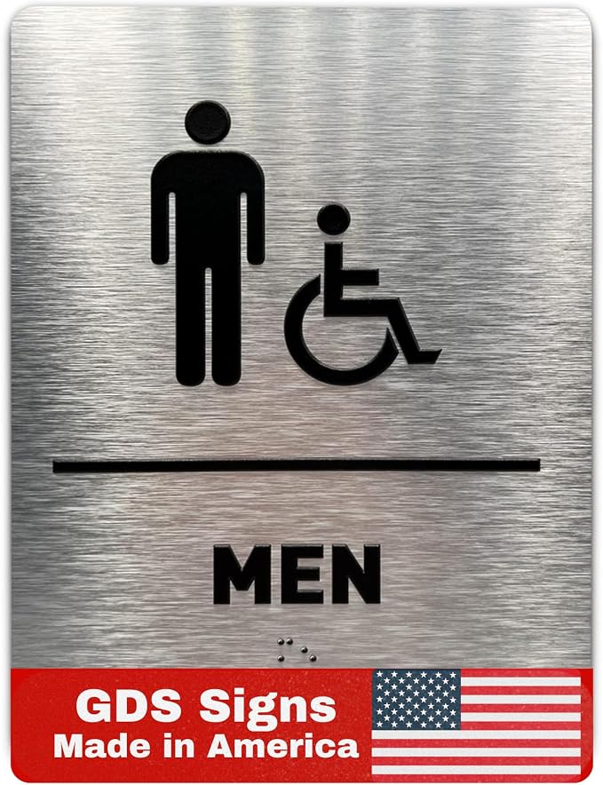 Men/Wheelchair Bathroom Sign by GDS by GDS