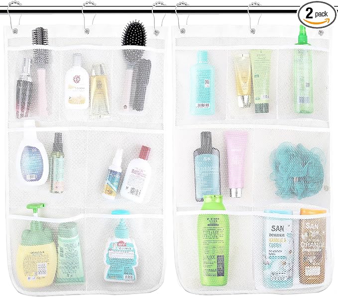 Shower Organizer, Mesh Shower Caddy Quick Drying Hanging, 7 Pockets by Unknown