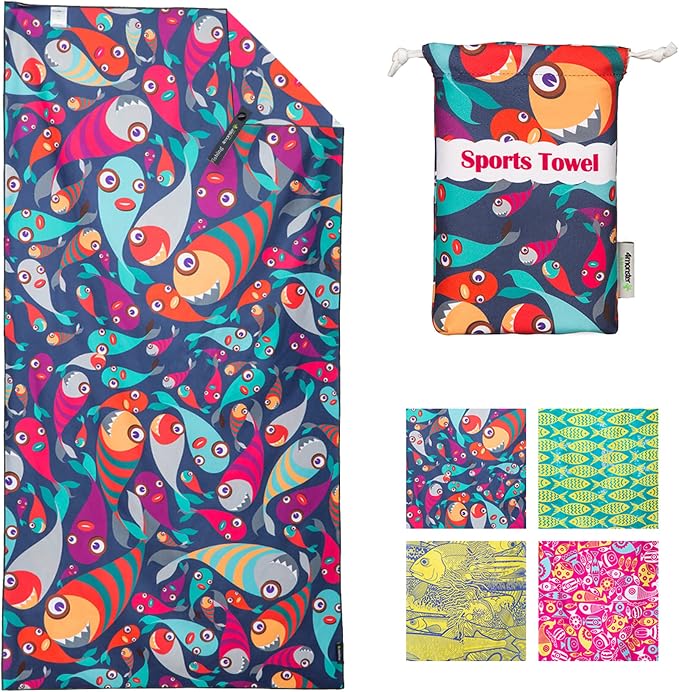 4Monster Microfiber Beach Towel Quick Dry, Super Absorbent Lightweight Travel by 4Monster