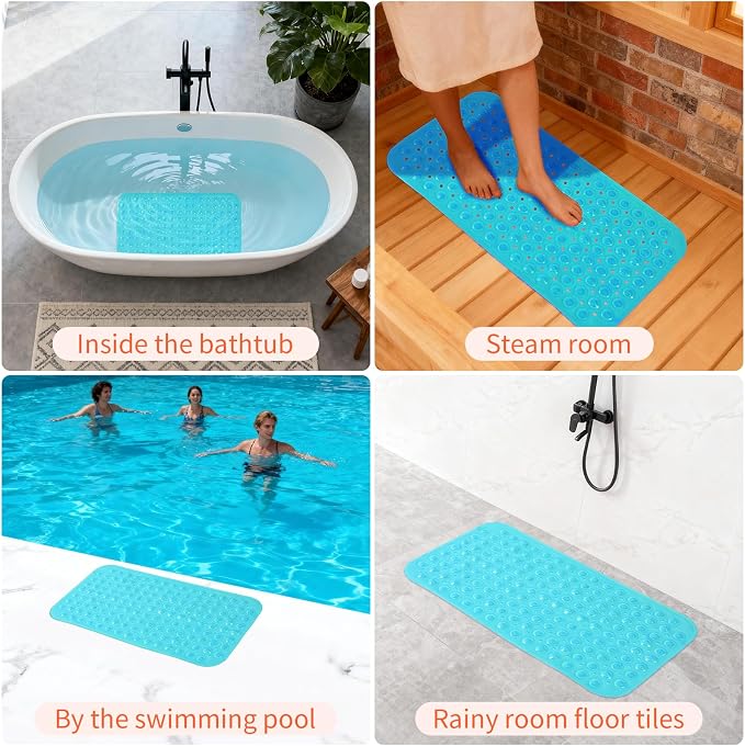 Anti-Slip Bathtub Shower mat, 27.5×14.5（Approximately 70×37cm） inch Soft - Image 7