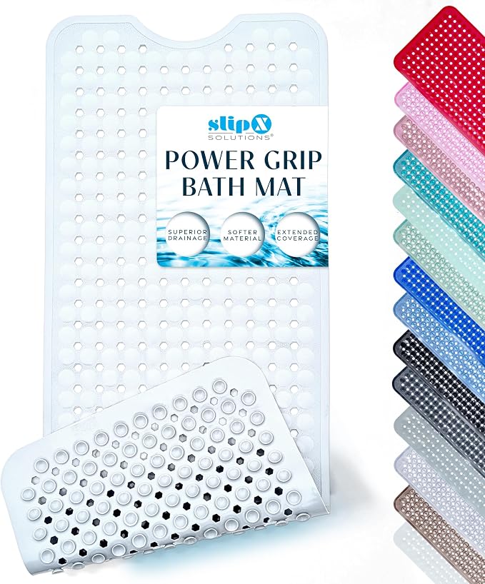 SlipX Solutions Power Grip Bathtub Safety Mat | Precision Grip Technology by SlipXSolutions
