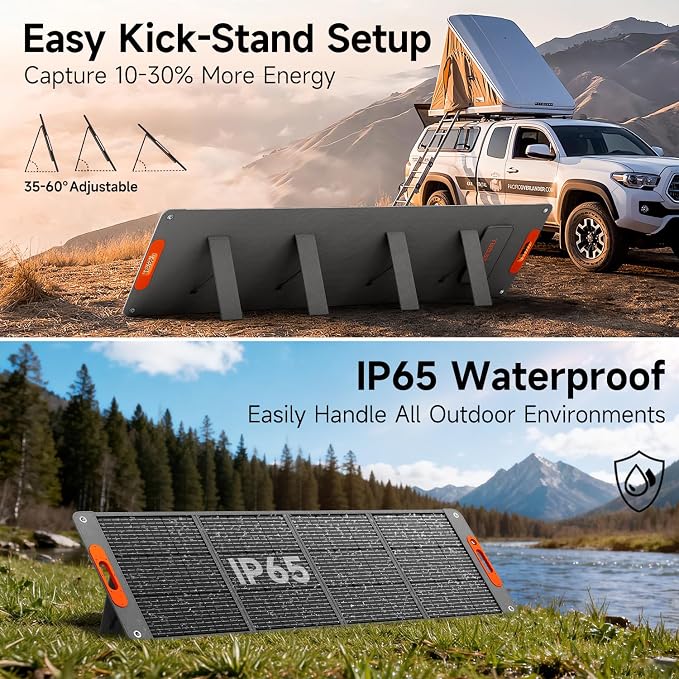 200W Portable Solar Panel for Power Station, 24% High Efficiency ETFE Foldable - Image 5