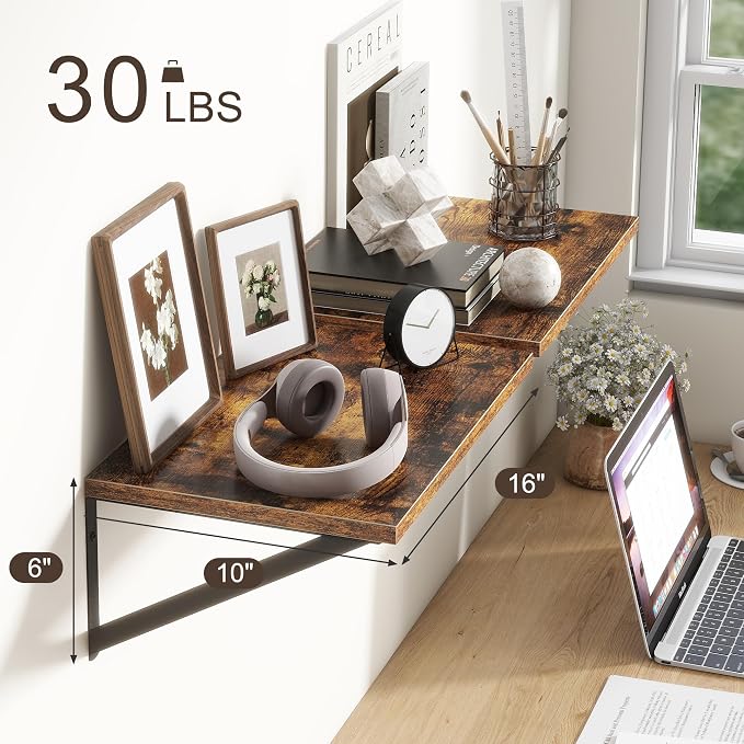 10 Inch Deep Floating Shelves, Floating Shelf 16 Inch Long, Deep Shelf - Image 3