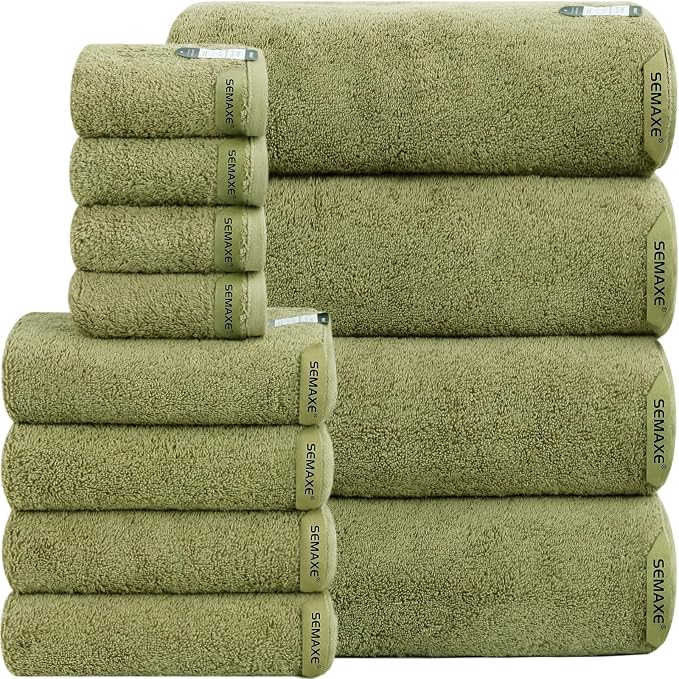SEMAXE 12-Piece Family Bathroom Towel Set by SEMAXE