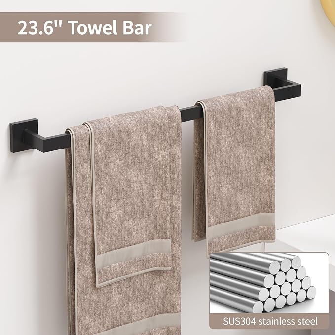 23.6 Inch SUS304 Stainless Steel Bathroom Hardware Set - Image 3