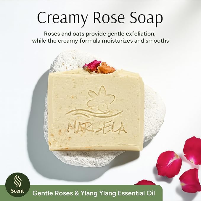Marbela Cosmetics Creamy Rose Handmade Soap Bar - Image 2