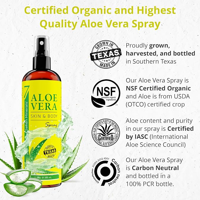 Seven Minerals, Organic Aloe Vera Spray - Image 2