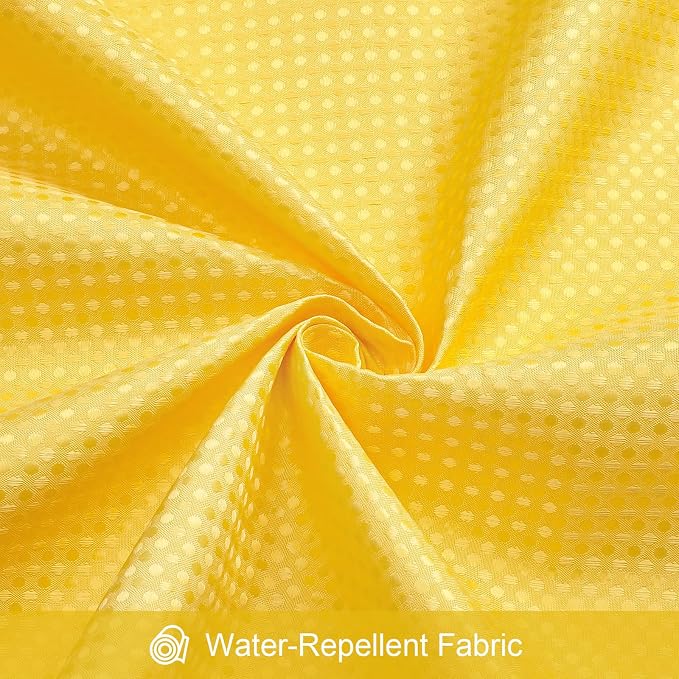 3 in 1 Extra Long Yellow Shower Curtain Set-72 W x 84 H, Modern Waffle and PEVA - Image 7
