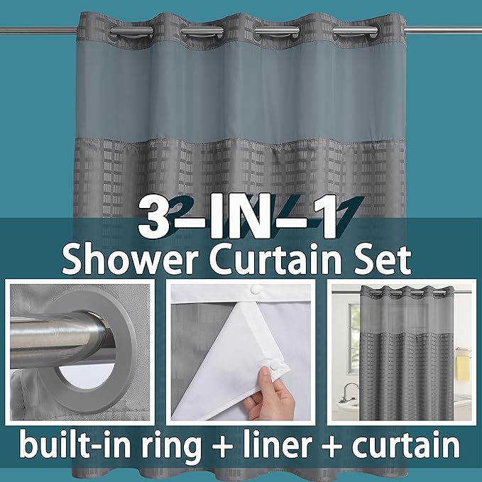 Conbo Mio No Hook Shower Curtain - Image 3
