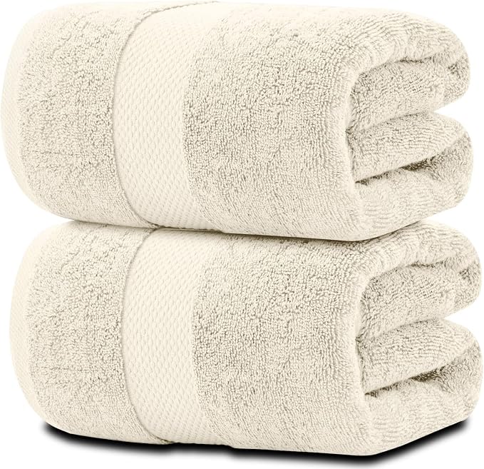 White Classic Luxury Soft Ivory Bath Sheet Towels by WhiteClassic