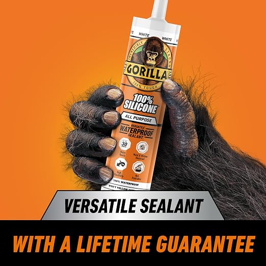 Gorilla Waterproof Caulk & Seal Silicone Sealant, 10oz Cartridge - Image 2