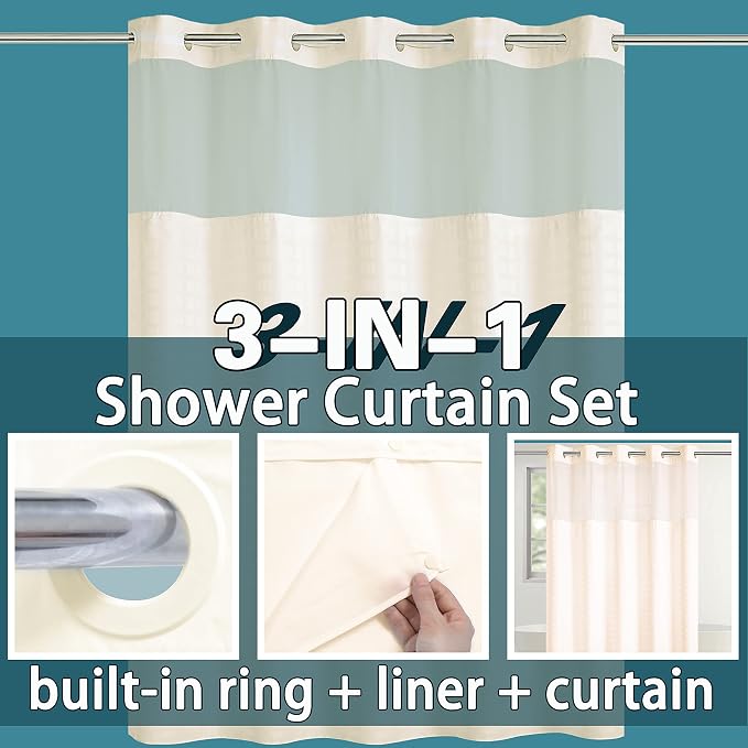 Conbo Mio No Hook Shower Curtain - Image 3