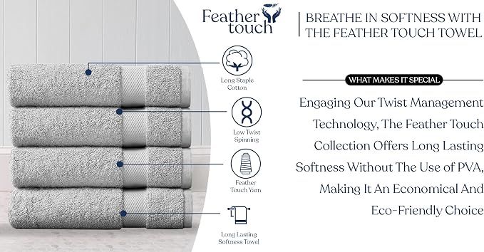 Delara Organic Cotton Luxuriously Plush Bath Sheet Pack of 4 | GOTS & OEKO-TEX - Image 7