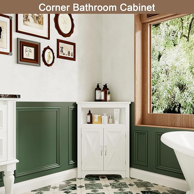 ChooChoo Corner Storage Cabinet, Small Corner Cabinet - Image 3
