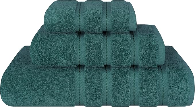 American Soft Linen Premium 3 Piece Towel Set, 1 Bath Towel 1 Hand Towel 1 by AmericanSoftLinen