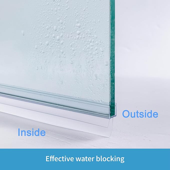 Shower Door Bottom Seal 2-Pack 1/4" x 39" Frameless Glass Shower Door Seal - Image 7