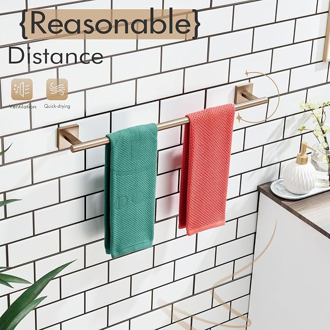 KOKOSIRI Bathroom Towel Bar Bath Towel Holders - Image 6