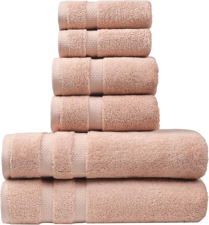 SOFE H&L | Olea Luxury Turkish Cotton Bath Towels Set of 6 : 2 Bath Towels 2 by SOFEHomeLiving
