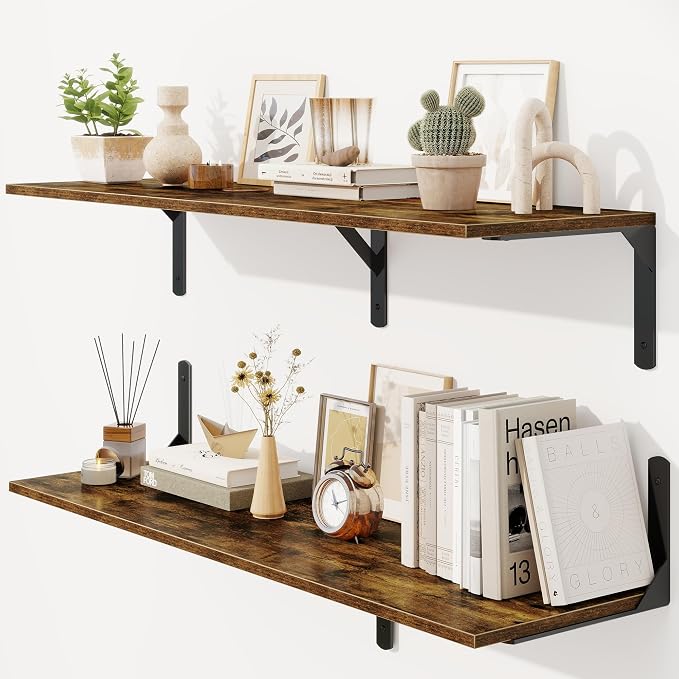 Floating Shelves 40"W x 12"D, Deep Wall Shelves - Image 4