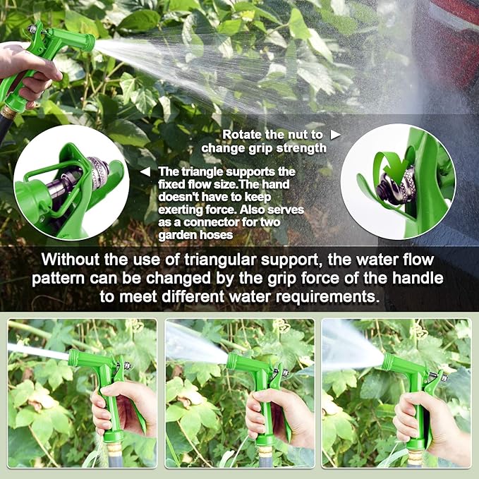 Hose Nozzle 2 Pack, Full Size Pistol Grip Water Nozzle Sprayer - Image 3
