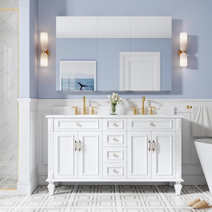 WELLFOR 56" x 36" Bathroom Medicine Cabinet - Image 12