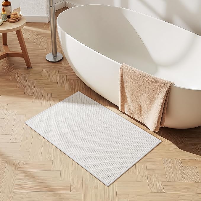 GRANNY SAYS White Bathroom Rugs, Absorbent Bath Mats - Image 5