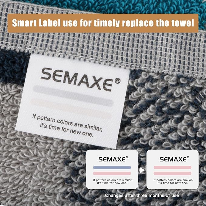 SEMAXE 18-Pack Bath Towel Set Include 6 Bath Towels, 6 Hand Towels, 6 Wash - Image 3