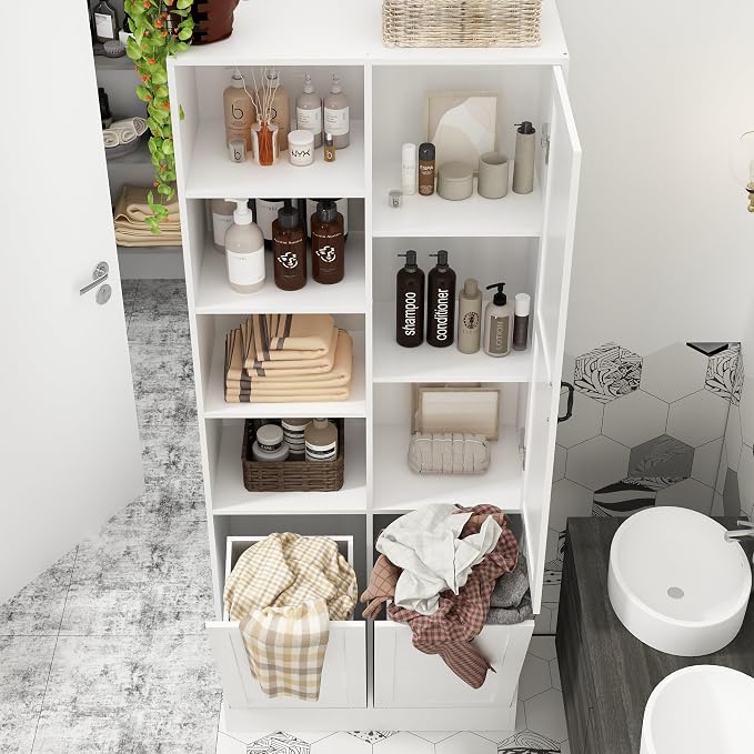ECACAD Tall Bathroom Storage Cabinet - Image 4