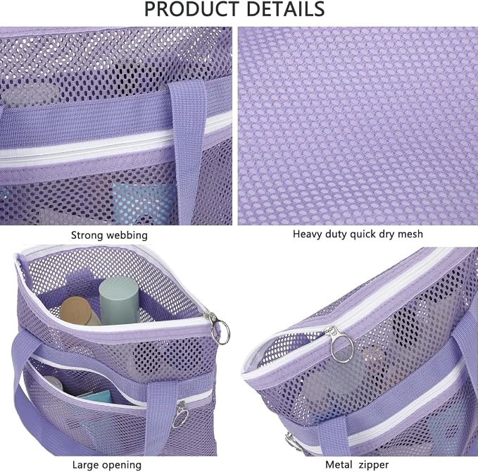 Mesh Shower Caddy Portable Shower Bag - Image 4