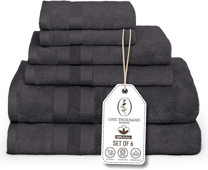 Premium Staple Cotton Bathroom Towel Set by ONETHOUSANDREASONS