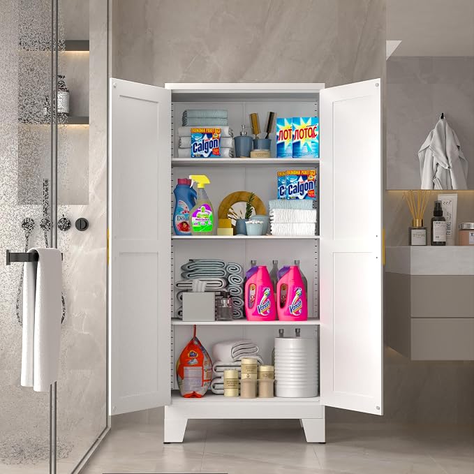 61.02" Pantry Cabinet, Kitchen Pantry Storage Cabinets - Image 9