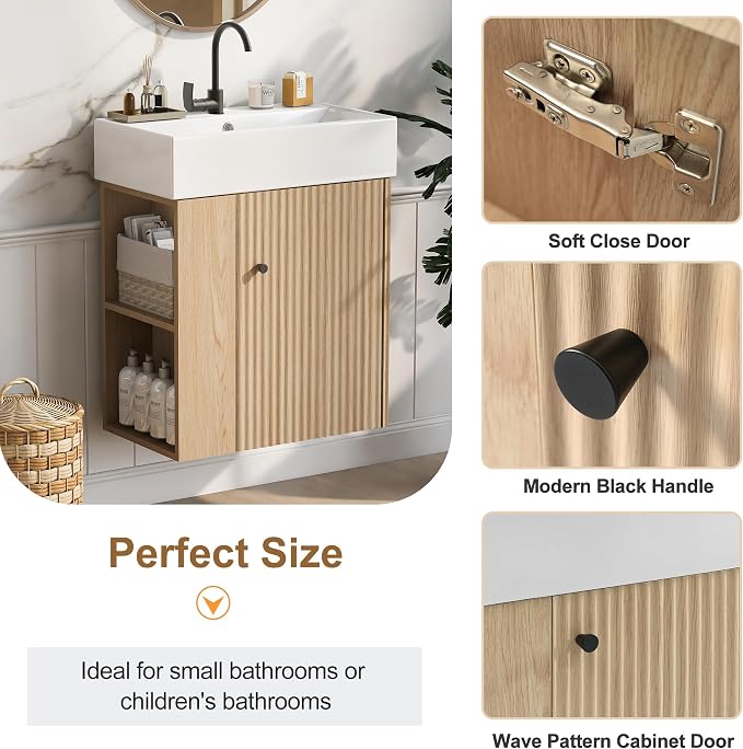 Merax Floating Bathroom Vanity - Image 6